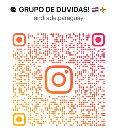 QR code do grupo de dúvidas de Fernando Andrade no Instagram